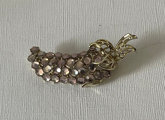 Vintage lavender flower pin, lavender leaf pin, l… - image 4