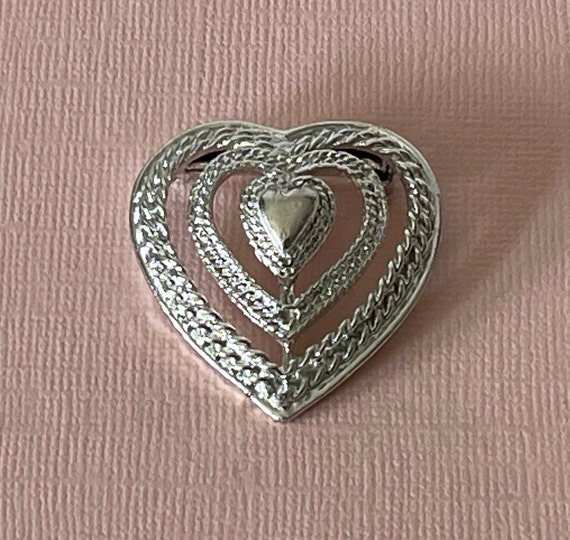 Signed Gerry's heart pin, vintage Gerry's heart p… - image 1