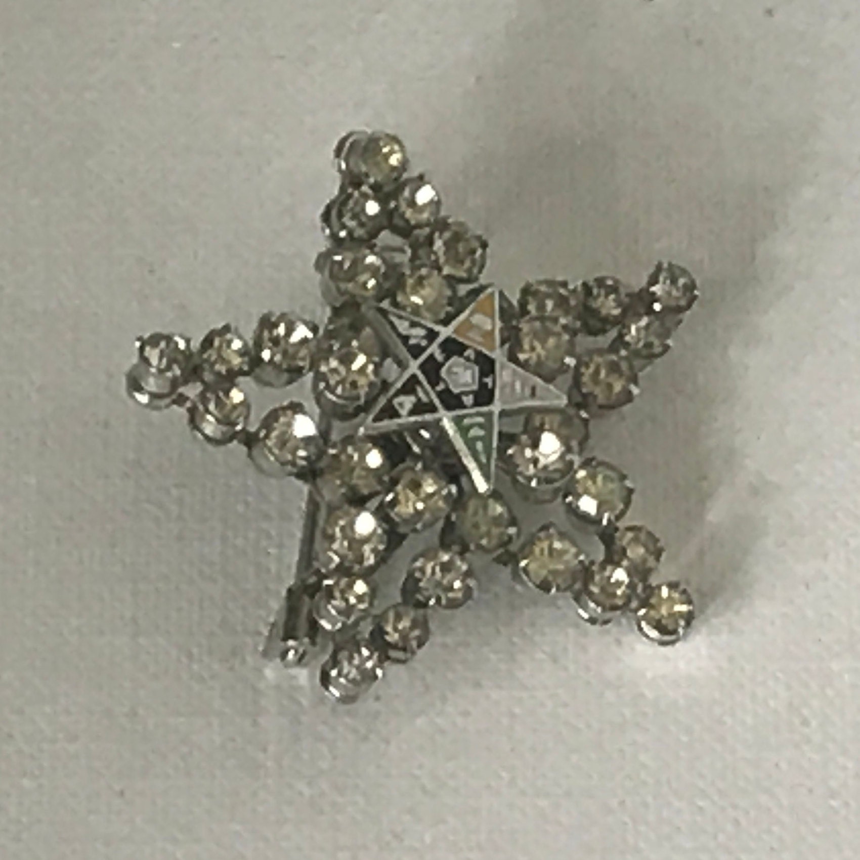Vintage Order of the Eastern Star rhinestone star pin OES | Etsy