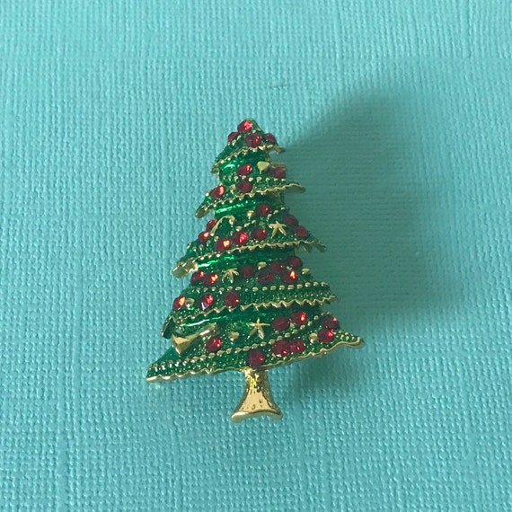 rhinestone christmas pins