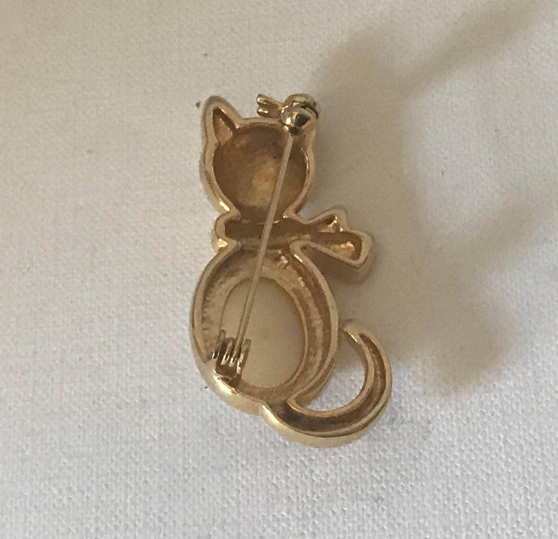 Vintage Rhinestone Jelly Belly Cat Pin Cat Brooch Jelly Etsy