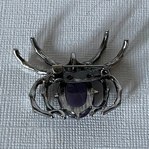 Amethyst spider brooch, tarantula brooch, wedding spider, spider jewelry, purple spider pin, lucky spider, tarantula pin, amethyst spider image 5