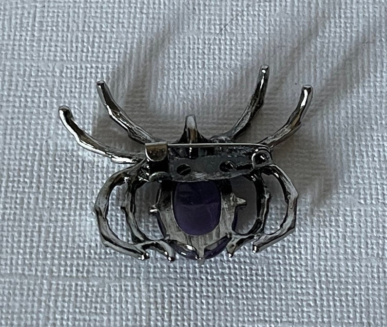 Amethyst spider brooch, tarantula brooch, wedding spider, spider jewelry, purple spider pin, lucky spider, tarantula pin, amethyst spider image 5
