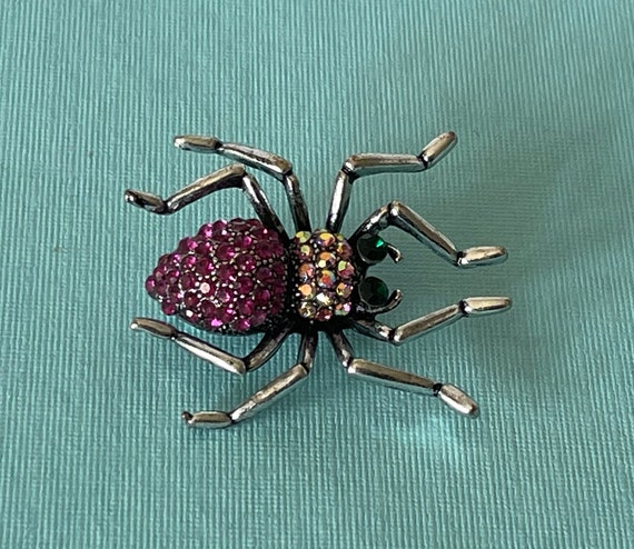 2023 New Rhinestone Spider Brooches For Women Luxury Designer Vintage Shiny Insect Animal Brooch Pins Jewelry Party Gifts