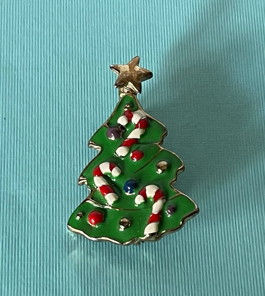 Vintage Christmas Tree Pin Christmas Pin Christmas Brooch Etsy