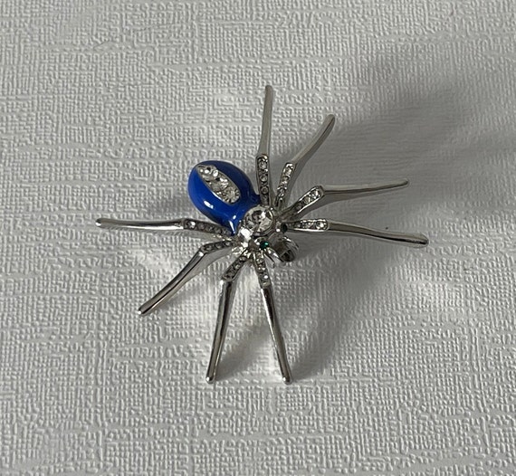 Rhinestone spider brooch, wedding spider pin, tar… - image 7