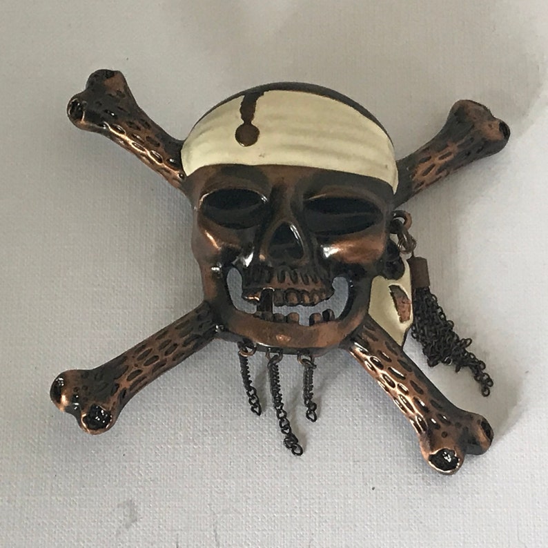 Vintage new Skull and Crossbones Belt Buckle | Etsy