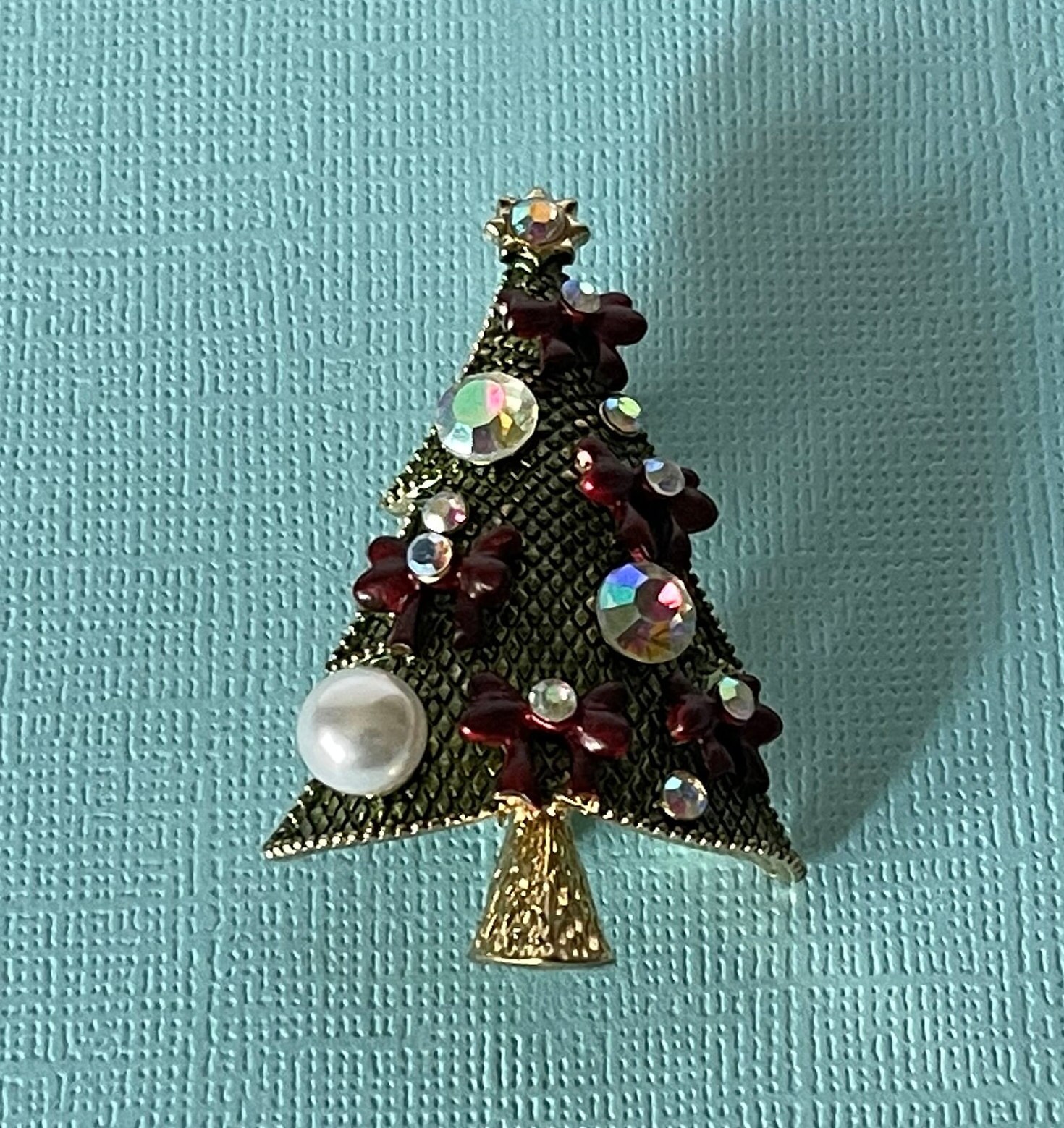Rhinestone Christmas Tree Pin Aurora Borealis Christmas Tree - Etsy