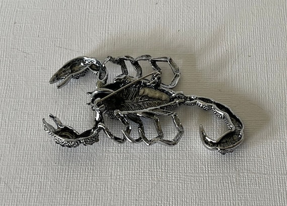 Rhinstone scorpion pin, scorpion pendant, large s… - image 7