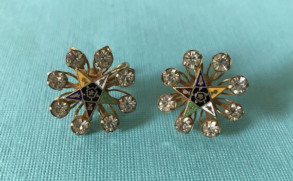 Eastern star earrings deals