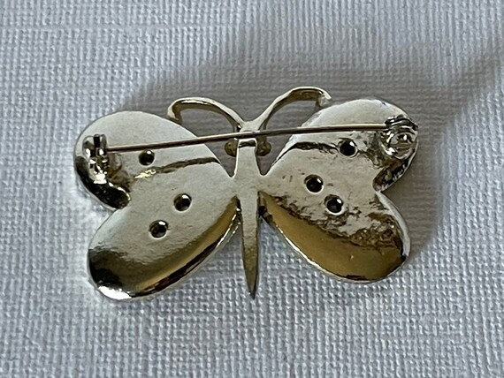 Vintage aurora borealis rhinestone butterfly pin,… - image 6