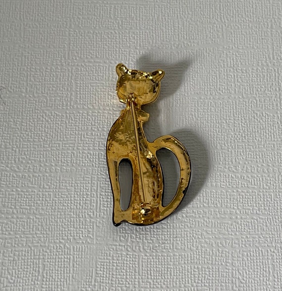 人気定番 Pin, Cat Black Brooch, Cat Vintage Rhinestone Cat Pin, Cat アクセサリー