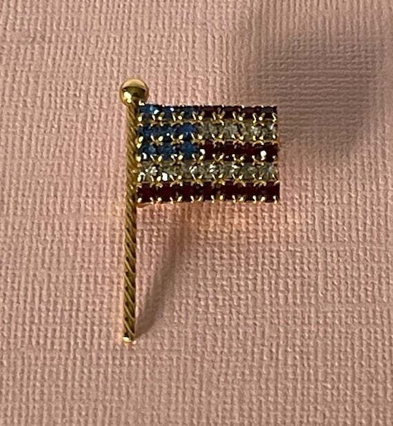 vintage flag brooch Gem