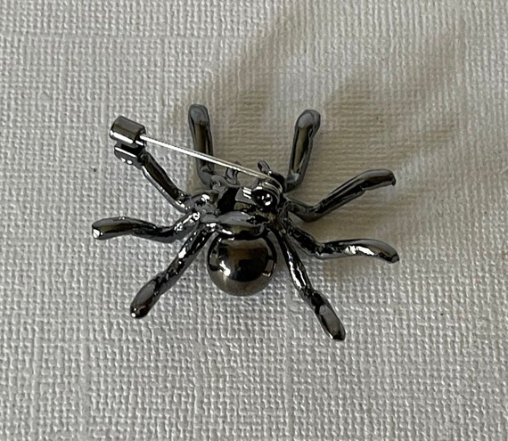 Black rhinestone spider pin, Halloween spider pin… - image 6