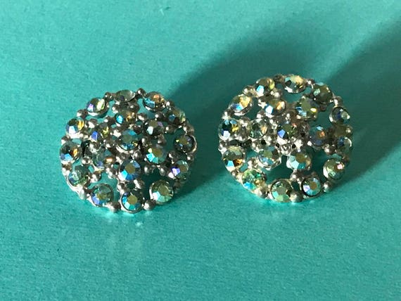 Vintage Rhinestone Pins Set of Two Rhinestone Brooches 