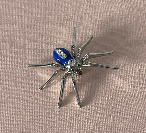 Rhinestone spider brooch, wedding spider pin, tar… - image 3