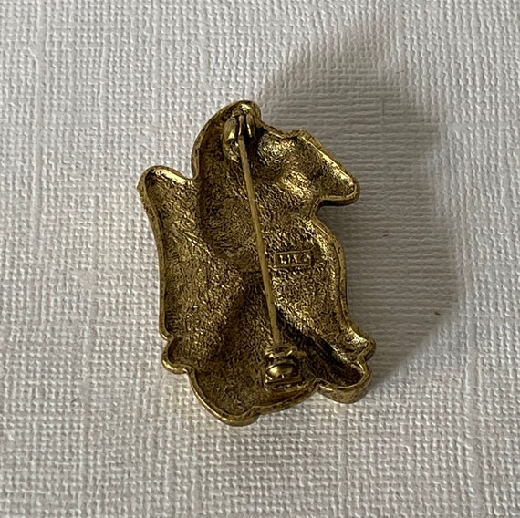 Vintage NEW dog angel pin, dog angel brooch, rain… - image 6