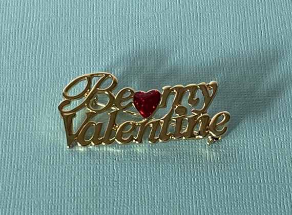 Vintage Be my Valentine brooch, Valentine's brooc… - image 8