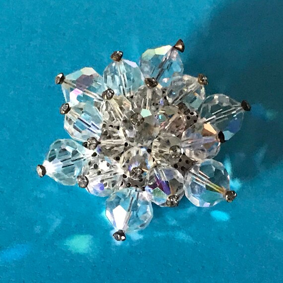 Crystal brooch, austrian crystal brooch, crystal … - image 8