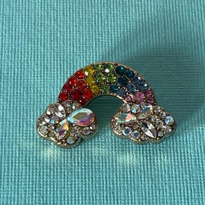 Rhinestone rainbow brooch, rainbow jewelry, rainbow pin, God&#39;s promise, Noah, rainbow brooch, rhinestone rainbow pin, rainbow jewelry