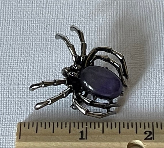 Amethyst spider brooch, tarantula brooch, wedding… - image 4