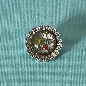 Vintage Order of the Eastern Star brooch, Eastern Star jewelry, OES brooch, masonic jewelry, OES pin, Eastern Star brooch, silver OES pin