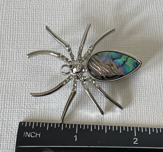 Rhinestone spider brooch, tarantula spider, Hallo… - image 5