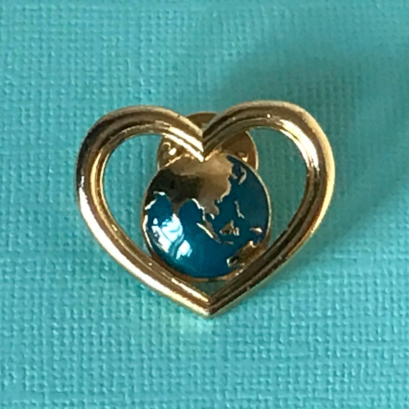 Vintage earth pin earth brooch mother earth pin world pin Etsy