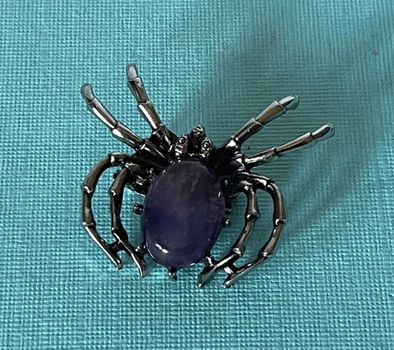 Amethyst spider brooch, tarantula brooch, wedding… - image 2