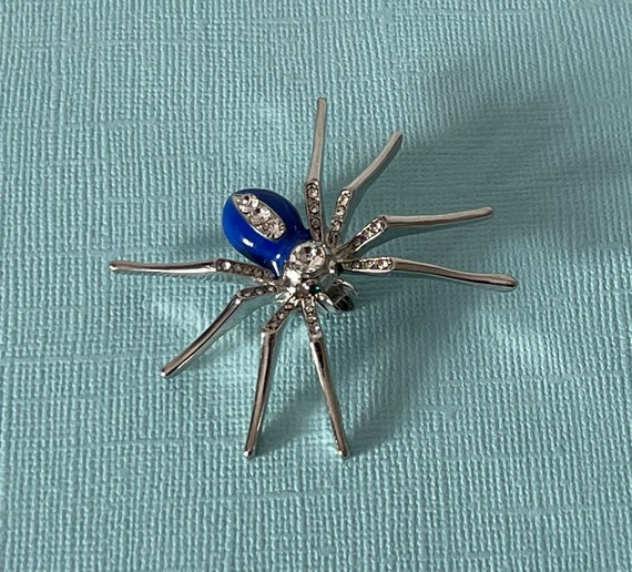 Rhinestone spider brooch, wedding spider pin, tar… - image 5