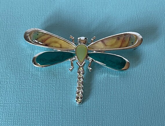 Vintage dragonfly brooch deals