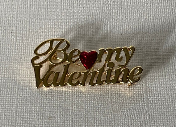 Vintage Be my Valentine brooch, Valentine's brooc… - image 3