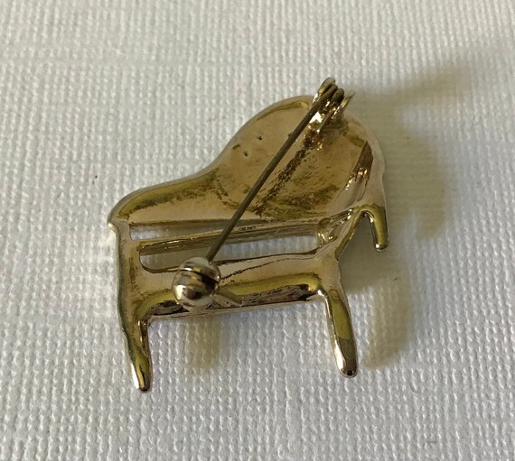 Vintage rhinestone piano pin, vintage piano brooc… - image 6