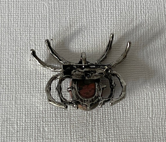 Tarantula brooch, unakite jasper spider pin, spid… - image 6