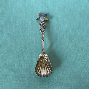 Vintage Order of the Eastern Star collectible spoon, Eastern Star sterling silver spoon, silver spoon, Order of the Eastern Star spoon
