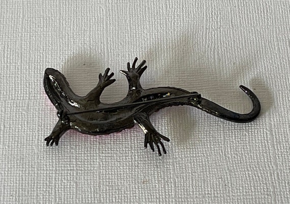 rhinestone lizard brooch, rhinestone lizard pin, … - image 6