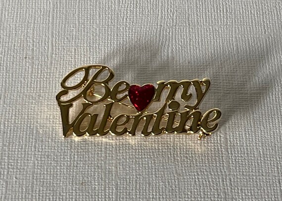 Vintage Be my Valentine brooch, Valentine's brooc… - image 4