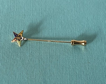 Vintage Order of the Eastern Star stick pin, OES stick pin, Eastern Star jewelry, Masonic jewelry, OES brooch, vintage OES stick pin, oes