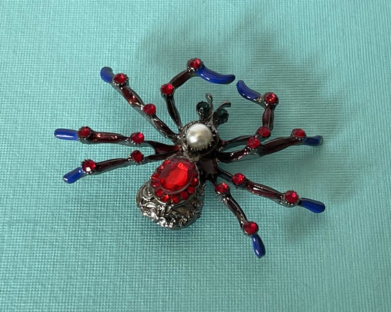 Broche Araignée Vintage - Bijou Occasion En Parfait état, Comme Neuf