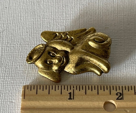 Vintage NEW dog angel pin, dog angel brooch, rain… - image 5