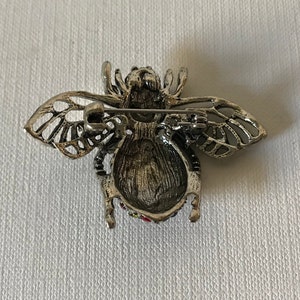 Rhinestone bumble bee pin, bee pin, bee jewelry, multi colored rhinestone bee brooch, bee brooch, rhinestone bumble bee pin, insect pins image 6