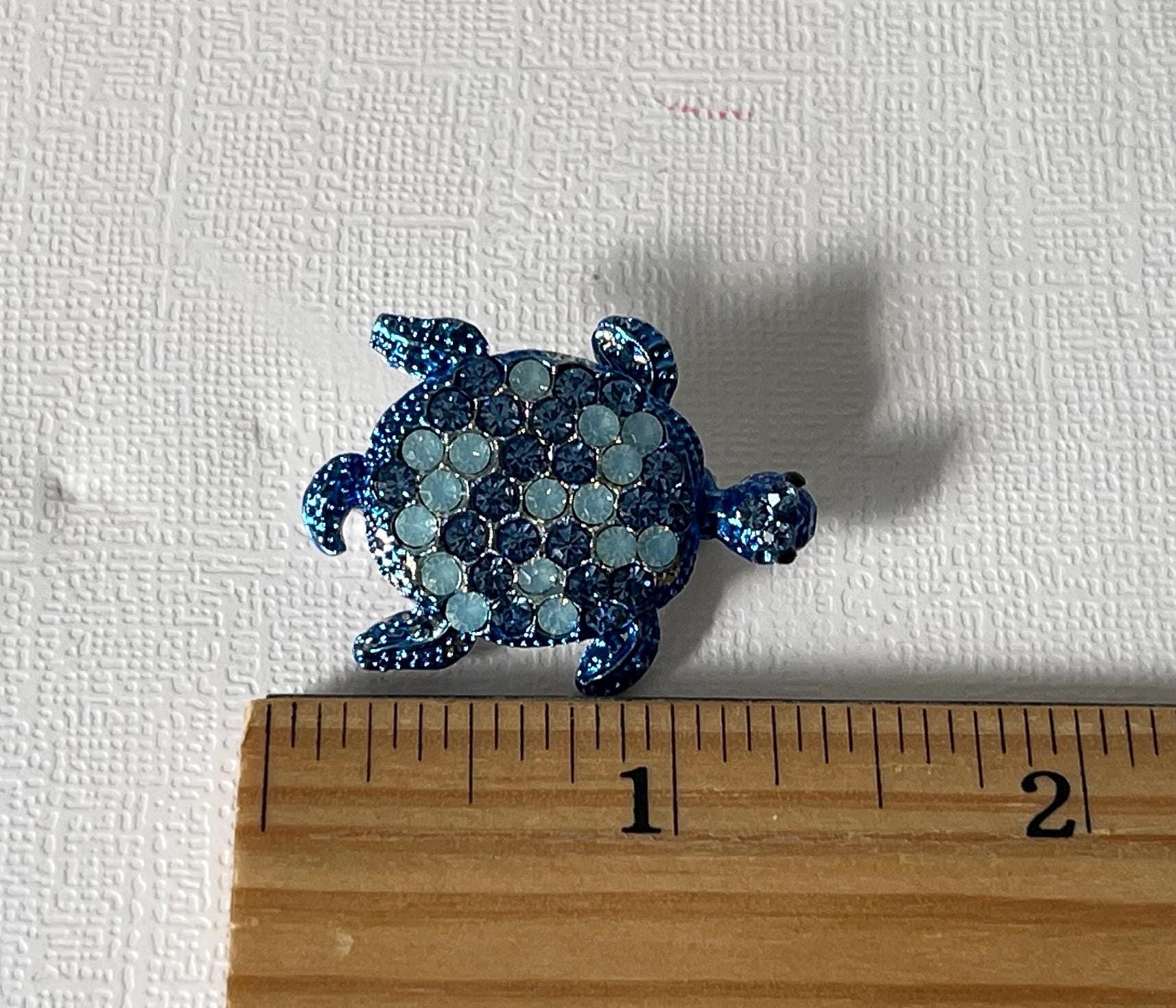 Spilla Tartarughina Marina Con Cristalli Trasparenti - Movimento Carino E Brillante