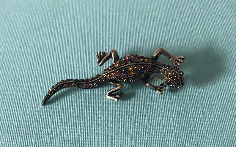 insect pin lizard pin with movable tail rhinestone lizard pins lizzard pin lizard pins lizard brooch Rhinestone lizard pin gecko pin