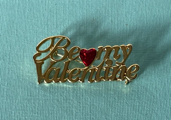 Vintage Be my Valentine brooch, Valentine's brooc… - image 2
