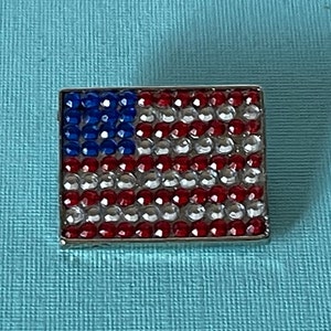 Rhinestone United States flag pin, vintage USA flag pin, MAGA, Fourth of July pin, Independence day pin, USA flag pin, patriotic pin