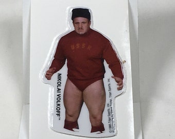 Nikolai Volkoff 1985 Titan Sports Vending Puffy Sticker WWE WWF Wrestling