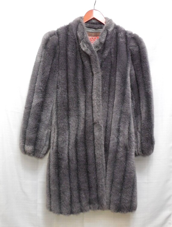 faux fur evening coat