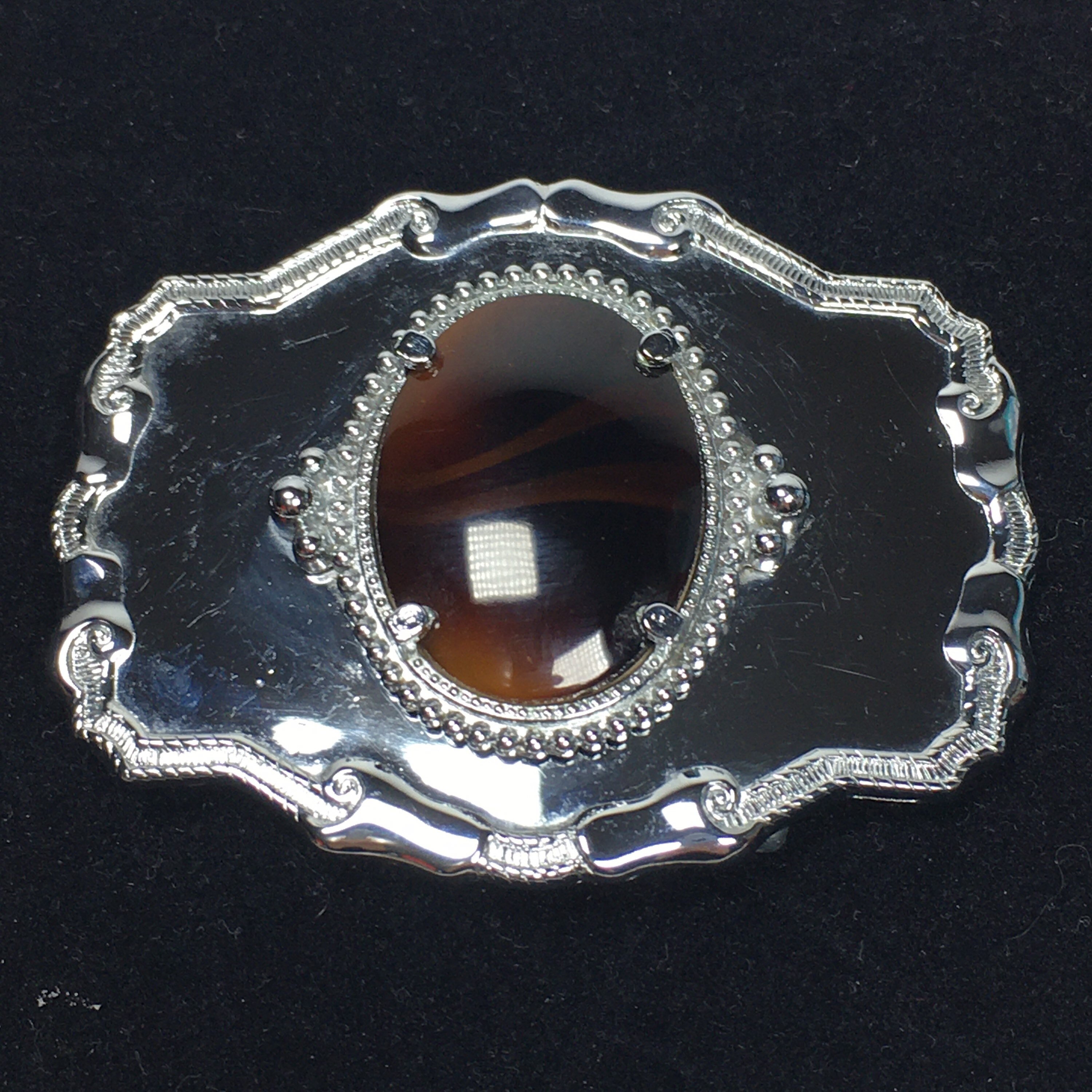 Vintage Sterling Silver and Tigers Eye Belt Buckle Navajo Multi Stone Inlay Silver Ranger Buckle Set —Ranger  main image 2