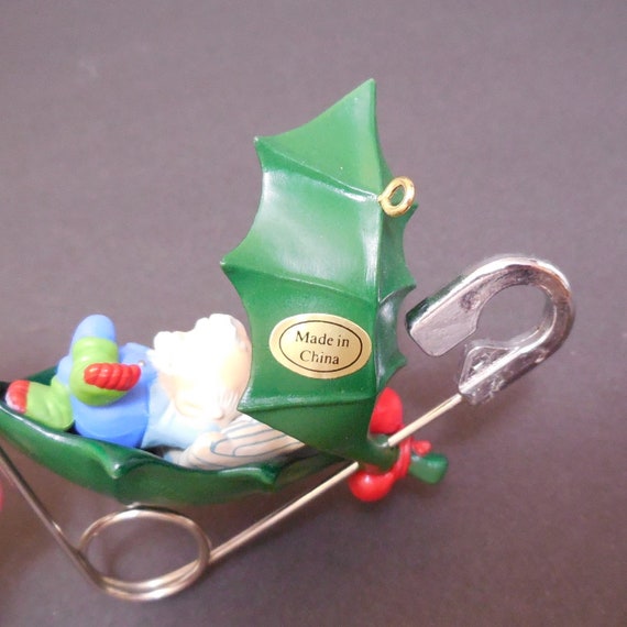 Pin-Up Santa Elf Hanging Ornament The Enesco Treasury of Christmas 1988 Gilmore