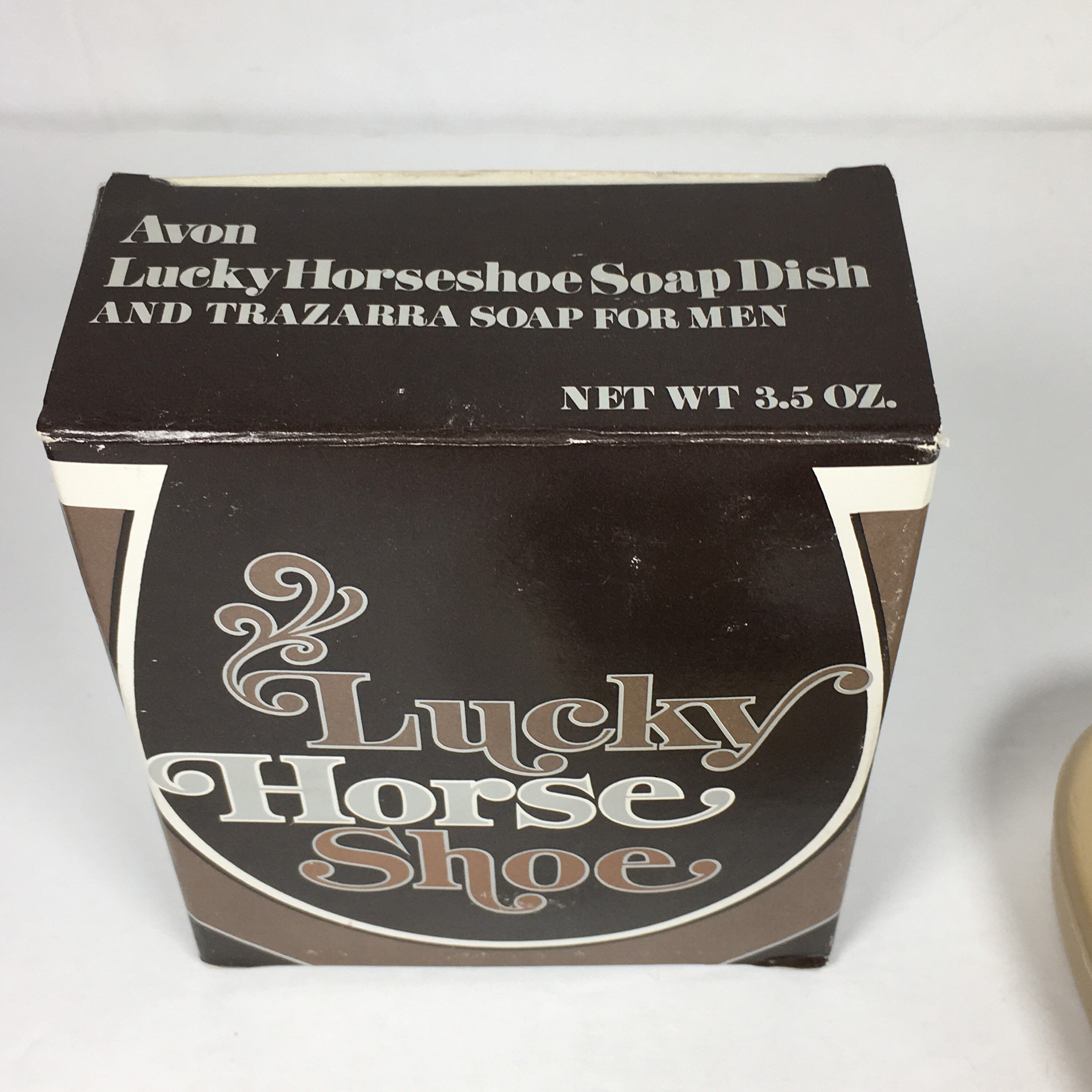 Avon Lucky Horseshoe Trazarra Soap and Glass Soap Dish Vintage Etsy.de